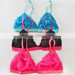 Europe Well Popular Floral Sheer Lace Bralette,wholesale Sexy Lace Bra thumbnail-1