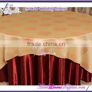 Cheap Polyester Damask Restaurant Tablecloths for Table Decorations in Banquets, Events thumbnail-1