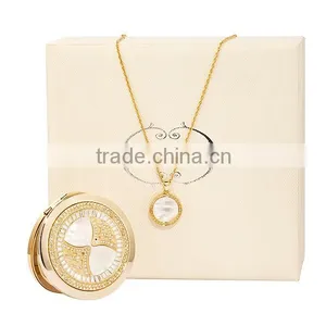 Fashion Hot Sale Shell Cosmetic Foldable Mirror thumbnail-3