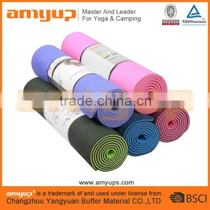 TPE Yoga&Plate Mat/Comfortable Eco-friendly Fitness Yoga Mat/Two Tone TPE Mat AP6106 thumbnail-1