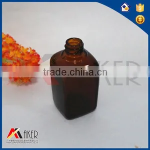 Plastic Dropper Square Essential Oil Amber Glass Bottle thumbnail-1