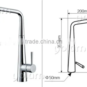 YL02329 New Design Single Handle Brass Kitchen Mixer thumbnail-2