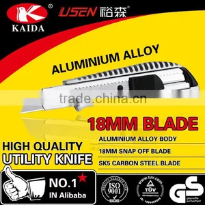 Tool Cutter Auto Retractable Safety 18mm Snap Off Blade Aluminium Alloy Screw-lock Utility Knife thumbnail-4