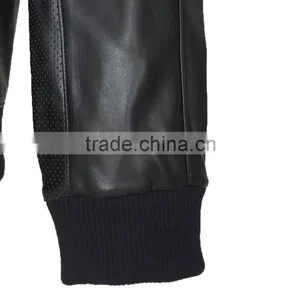 Wholesale pu Cheap Custom Simple Slim Man Leather Jacket thumbnail-2