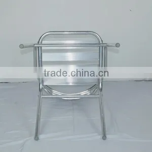 Low Price Good Quality Ourdoor Garden Dining Aluminum Stacking Chair YC001 thumbnail-5