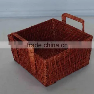 Bamboo Rattan Napkin Basket thumbnail-1