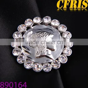 2015 New Wholesale Silver Crystal Lapel Pin thumbnail-1
