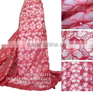2014 Newest Hot Selling French Lace Wedding Dress Fabric With Beads thumbnail-1