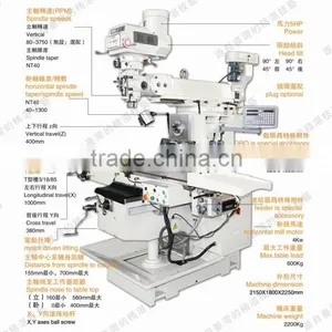 Conventional Horizontal and Vertical l Milling Machine for Metal thumbnail-2