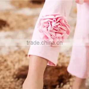 2016 Wholesale Children Clothes Light Pink Baby Leggings With Skirt Kids Leggings With Flower thumbnail-5