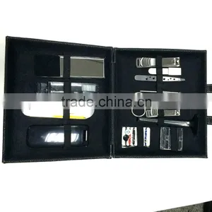 Wholesale High Quality Leather Bag Nail Care Kit Stainless Steel Manicure Set Porable Metal Manicure Kit Nail Clipper thumbnail-1