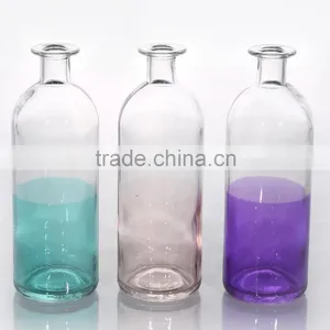 High Quality Multicolour Bottom Glass Vase With Clear Welt Top thumbnail-1