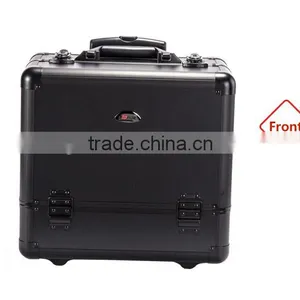 4 in 1 Makeup Trolley Black Professional Cosmetic Rolling Makeup Case thumbnail-2