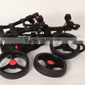 2016 Brand New Fold Light Weight 3 Wheels Push Pull Golf Trolley Manual Golf Cart thumbnail-5