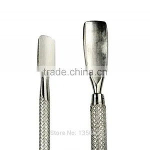 New 2Pcs Nail Art Stainless Steel Pusher Remover Tool Trimmer Set Accessories thumbnail-6