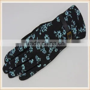 Florar Print 100% Fleece Cycling Wool Gloves thumbnail-3