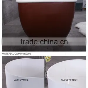 Solid Surface Stone Bathtub Freestanding With Foot YG9997 thumbnail-4