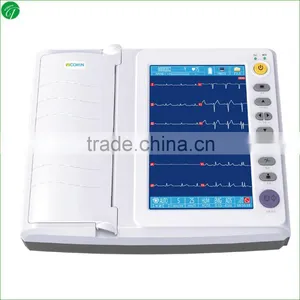 CE Certificated 12 Channel Color Touch Screen Digital Electrocardiograph ECG thumbnail-3