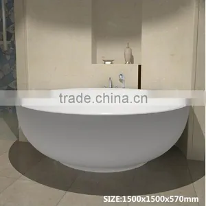 Popular Solid Surface Freestanding Massage Bathtub / Resin Stone Bath Tub thumbnail-1