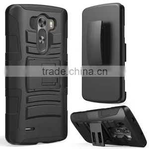 Heavy Duty Rugged Dual Layer Case With Kickstand for lg g3 -black thumbnail-1