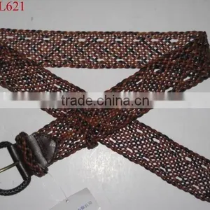 Brown Braided Leather Unique Mens Belts thumbnail-2