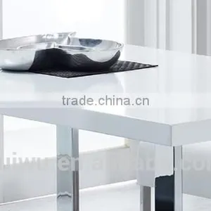 Modern Metal Dining Room Rectangular Tables Strong 201 Stainless Steel Base thumbnail-2