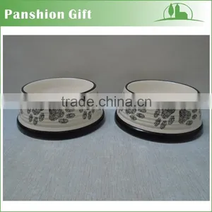 Factory Price Wholesale Ceramic Dog Bowl With Paw Printed thumbnail-1