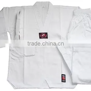 Black V Neck White Taekwondo Uniform Paypal Accepted thumbnail-1