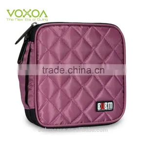 Purple 32 Capacity 230D Space Twill PVC Fabric DVD Case CD Holder Personalized cd Case Multi Disc Dvd Cases thumbnail-1