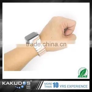 Custom Logo Accepted Wholesale Fashionable Flat Buckle Alloy Watch Belt Band thumbnail-1