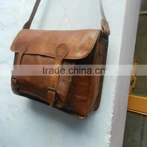 Brown Leather Sling Cross Body Messenger Bags in Genuine Leather thumbnail-5