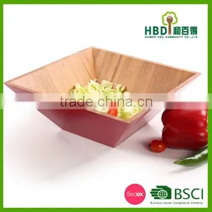 Red Bamboo Salad Bowl thumbnail-4