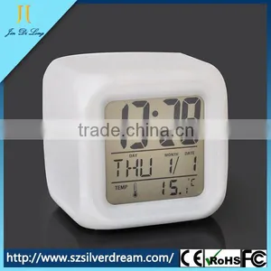 New Design Hotsale Square Plastic Desktop Clocks thumbnail-1