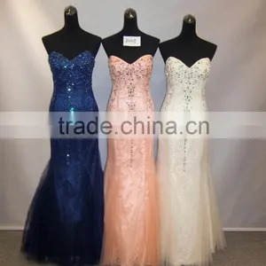 Off Shoulder Backless Sexy Elegant Lace Ivory Long Beaded Fashion Evening Dress thumbnail-4