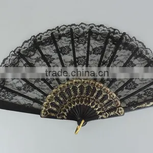 Hot Sale Shell Shape Lace Fan Plastic Party Hand Fan thumbnail-4