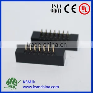 2.54mm Black V/t Box Header Connector 10~40 Pin thumbnail-1