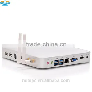 Fanless Mini Destop PC Computer HTPC Intel Celeron 1037U Dual Core 1G RAM 40G HDD With Ultra Thin Alloy Chassis thumbnail-1