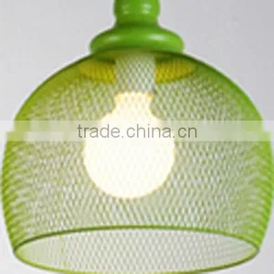 Pendant Light Fixture With Green Color Modern E14 thumbnail-5