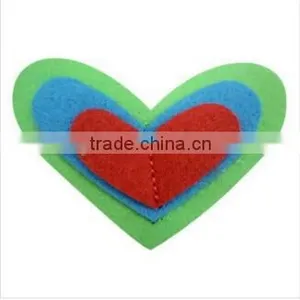 Iron-on Multicolor Heart Shaped Embroidery Patch/badge thumbnail-1