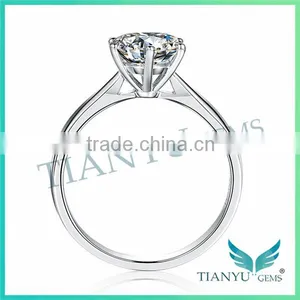 1Carat Moissanite Diamond Wedding 925 Sterling Sliver Engagement Ring for Women thumbnail-3