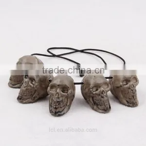 Carnivals Big Chokor Halloween Skull Necklace Skull Head Pendant Fashion Party Dress 2015 New Made in China Yiwu thumbnail-2