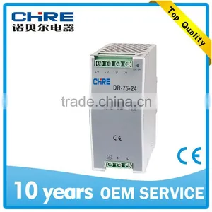 DR-75 MODEL DR-75-12 DR-75-24 DR-75-48 OUTPUT -24 60W 24VDC 2.5A Dinrail Switching Power Supply thumbnail-1