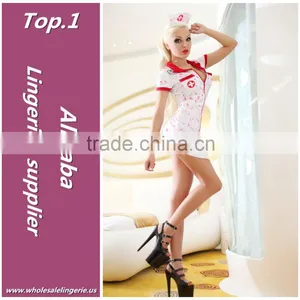 White Sexy Zipper Front One Pieces Blood Split Zombie Nurse Halloween Costume Suppliers Wholesale thumbnail-1