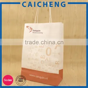 White Rope Handle Wine Paper Bag With Foil Logo thumbnail-6