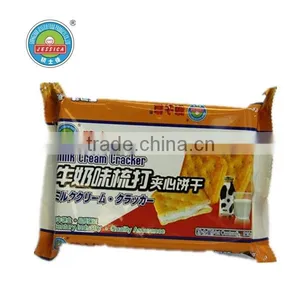 Soda Sandwich Crackers Crisp Square Shape Lemon & Milk Flavor thumbnail-1