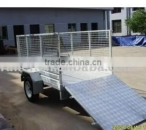 High Quality 7x4 Hot Dipped Galvanized Caged Trailer thumbnail-5