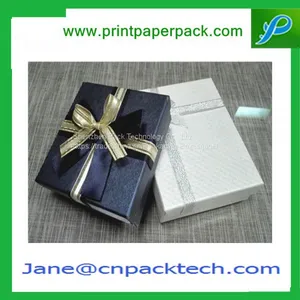 Custom Ribbon Fancy Paper Gift Boxes Chocolate Packaging Box Lid and Base Box thumbnail-1