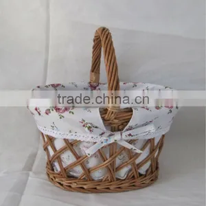 Promotional Willow Storage Basket With Lining thumbnail-1