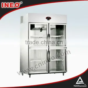 1000L Two Door Stainless Steel Commercial Beverage Cooler/Upright Beverage Cooler/4 Door Beverage Cooler thumbnail-1