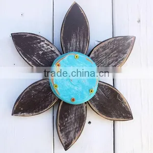 Rustic Wooden Flower Wall Art Summer Decor thumbnail-2